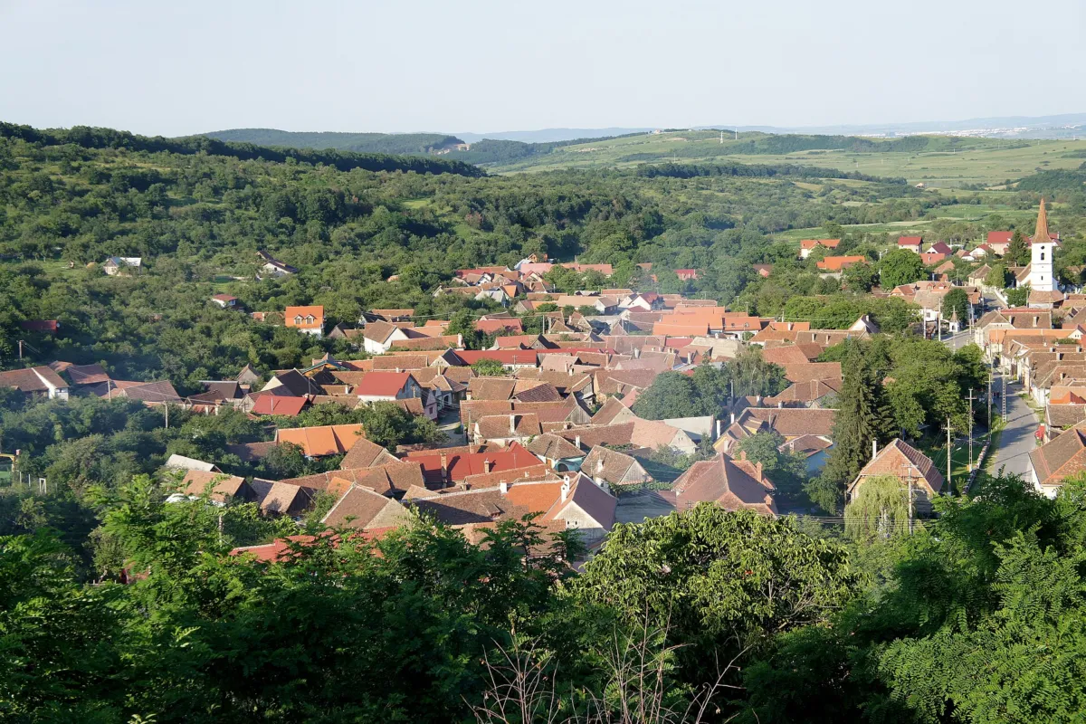 Satul Sibiel văzut de sus